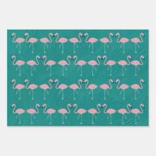 Flamingo Wrapping Paper Sheets Geschenkpapier Set