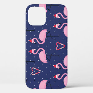 Flamingo Xmas Hat Candy Pattern Case-Mate iPhone Hülle