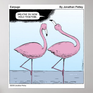 Flamingo-Yoga Poster