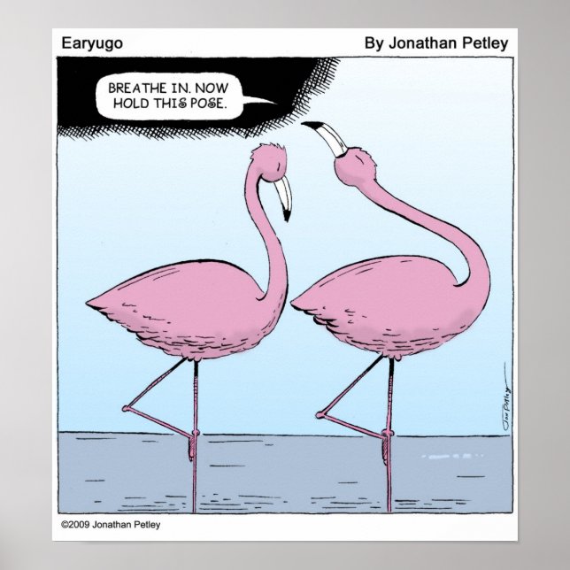 Flamingo-Yoga Poster (Vorne)