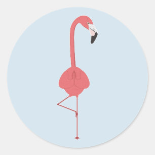 FLAMINGO YOGA RUNDER AUFKLEBER