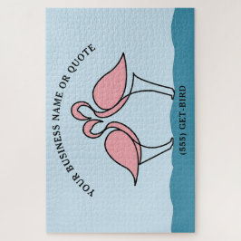 Flamingo Your Business oder Zitat 20" x 30" Puzzle