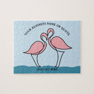 Flamingo Your Business oder Zitat 8" x 10" Puzzle