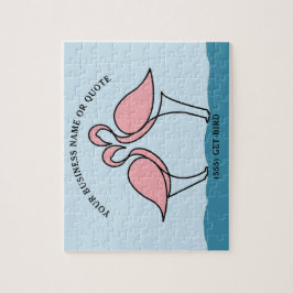 Flamingo Your Business oder Zitat 8" x 10" Puzzle