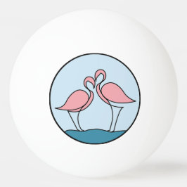 Flamingo Your Business Round Logo Art Custom Foto Tischtennisball
