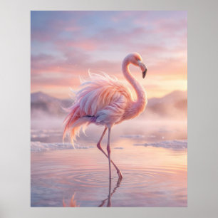 Flamingo Zuckerwatte Poster