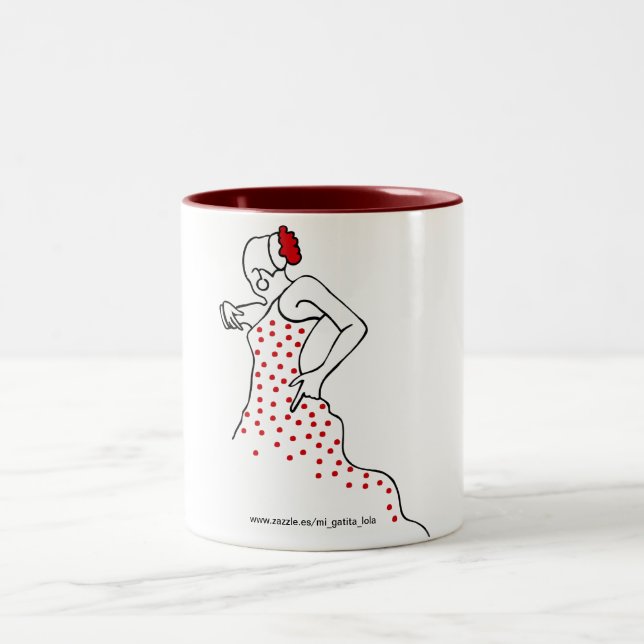 Flamingo Zweifarbige Tasse (Mittel)