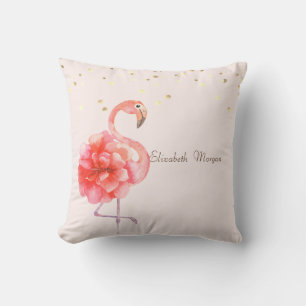 Flamingoblume, Goldene Konfetti Kissen