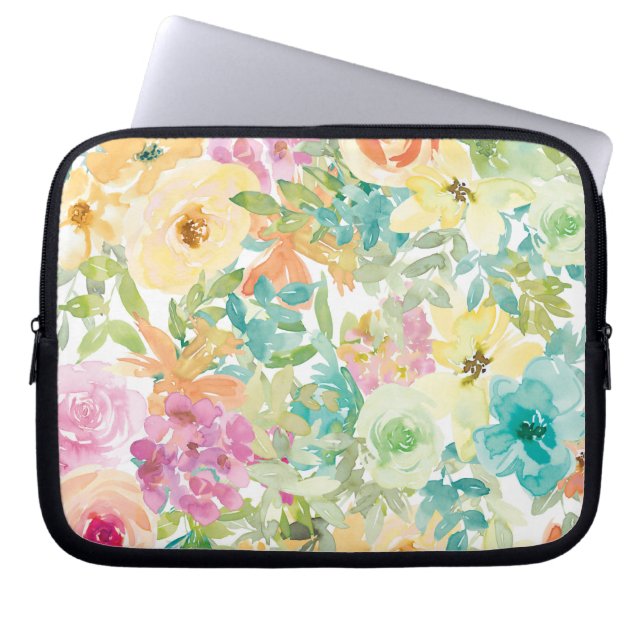 Flamingoblumen Laptopschutzhülle (Vorderseite)