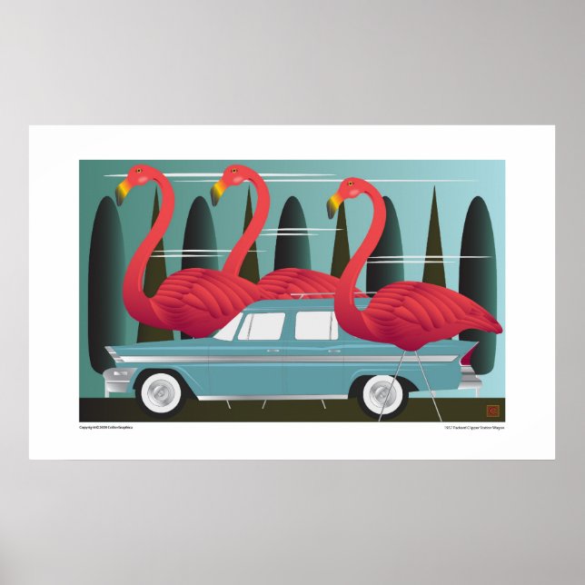 FLAMINGOEN IN DIE STADT- POSTER (Vorne)