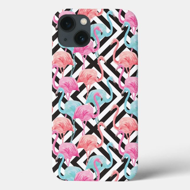 Flamingoes on Bold Design Pattern Case-Mate iPhone Hülle (Rückseite)