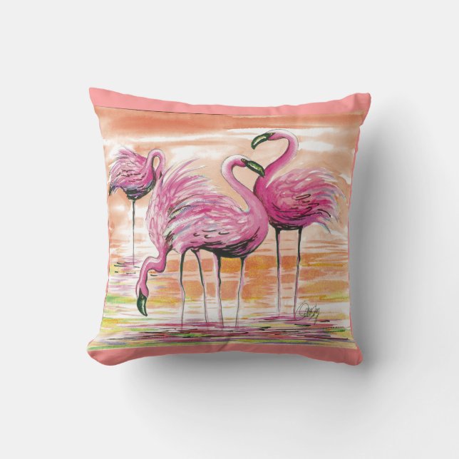 Flamingokissen Kissen (Vorderseite)