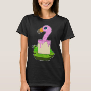 Flamingomalerautfarbeutelmalerei T-Shirt