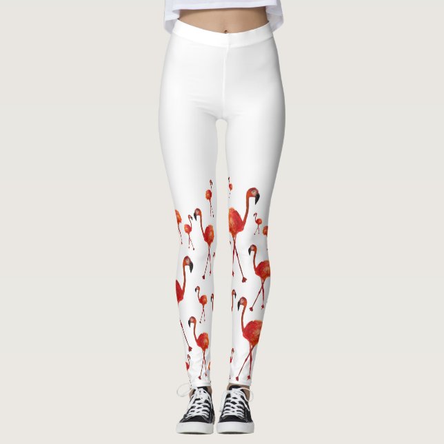 Flamingomanie Leggings (Vorderseite)