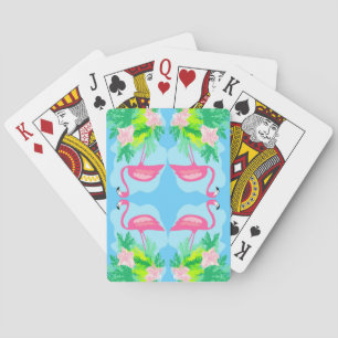 Flamingomuster klassische Spielkarten