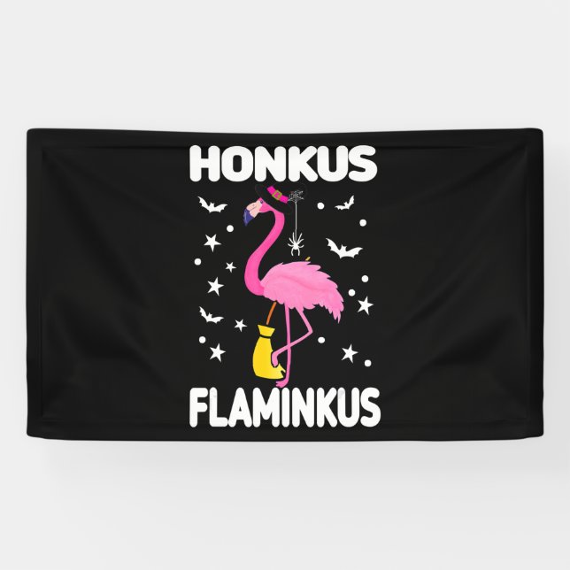 Flamingoo Honkus Flaminkus | Halloween Flamingoo Banner (Horizontal)