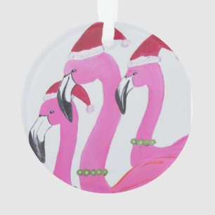 Flamingos Akrylorische Weihnachtszeit Ornament