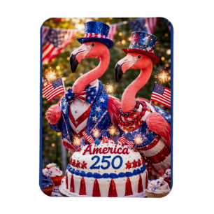 Flamingos Alles Gute zum 250. Geburtstag Amerika 4 Magnet