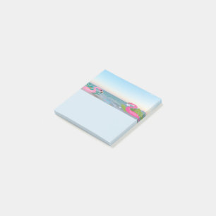 Flamingos am Meer Post-it Klebezettel