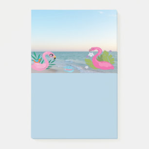 Flamingos am Meer Post-it Klebezettel