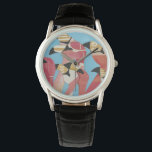 Flamingos Armbanduhr<br><div class="desc">"Flamingoes-Flock II" von Jennifer Rutledge. Verfügt über eine Gruppe von Flamingos mit unterschiedlichen Texturen angewendet.</div>