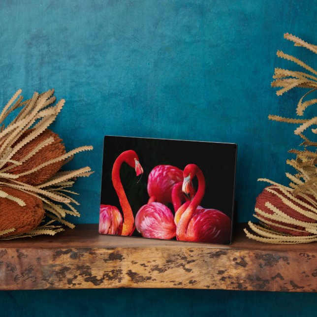 Flamingos Art Decor Fotoplatte (Seite)