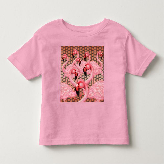 Flamingos auf Parade Kleinkind T-shirt (Vorderseite)