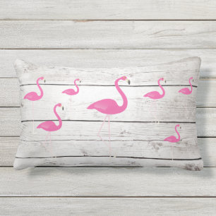 Flamingos auf Strand-Zeichen - Kissen im Freien
