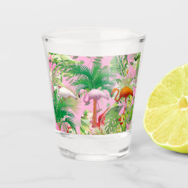 Flamingos aus Tropical Scene Shot Glas