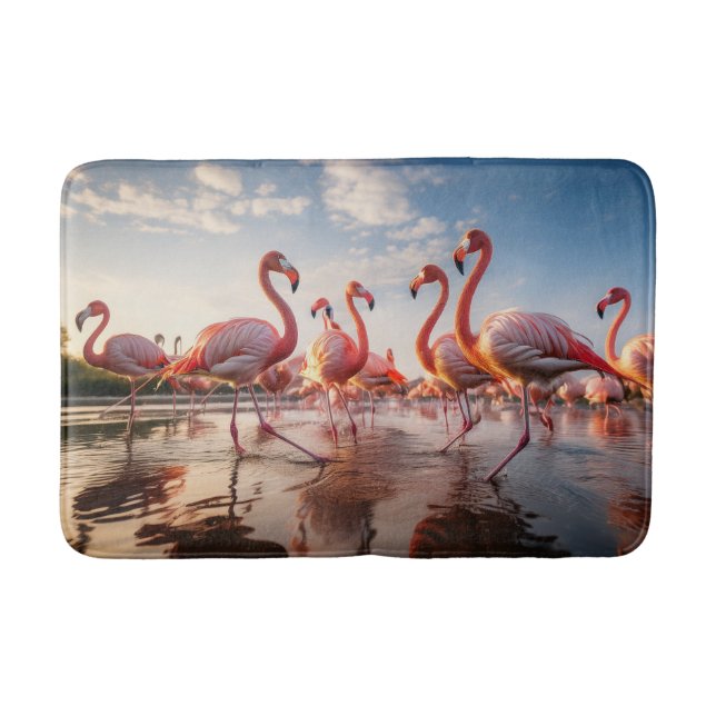 Flamingos  badematte (Vorderseite)