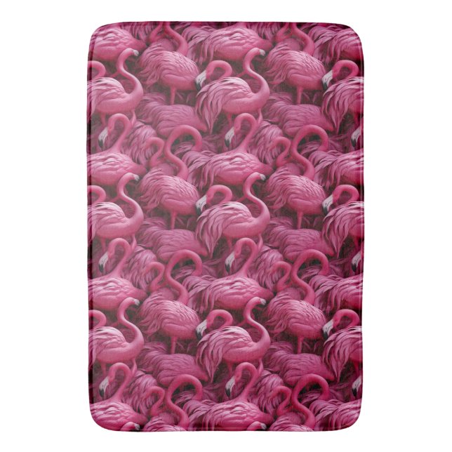 Flamingos Bath Mat Badematte (Vorderseite Vertikal)