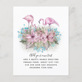 FLAMINGOS Custom Einladung Ankündigung Gruß Flyer