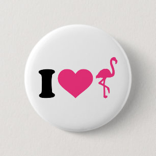 Flamingos der Liebe I Button