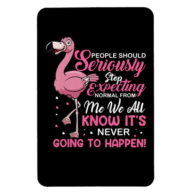 Flamingos | Die Menschen sollten aufhören, normal  Magnet (Vertikal)