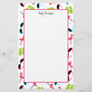 Flamingos drehen Reinfälle u. Briefpapier