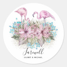 Flamingos Farewell Goodbye Bon Voyage Gift Friends