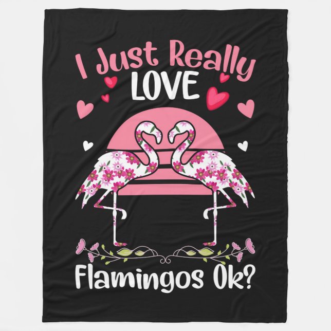 Flamingos Fleece Blanket (Vorderseite)