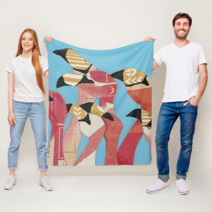 Flamingos Fleecedecke