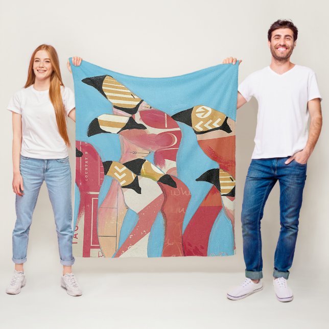 Flamingos Fleecedecke (Beispiel)
