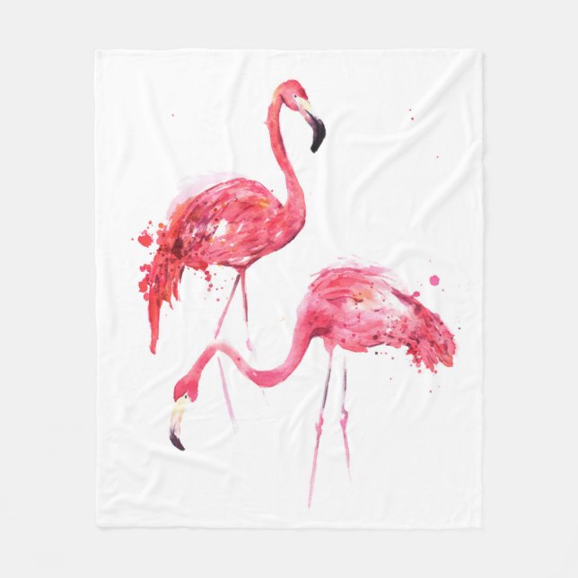 Flamingos Fleecedecke (Vorderseite)