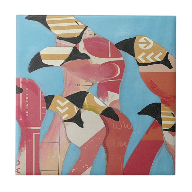 Flamingos Fliese (Vorderseite)