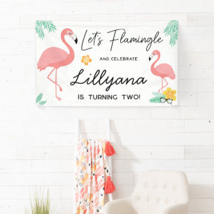Flamingos & Fun Tropical Geburtstagsparty, jedes A Banner