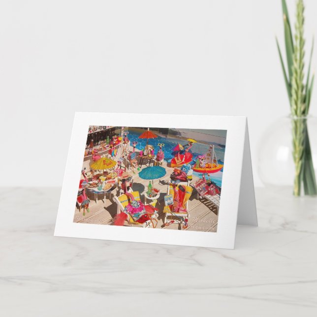 "Flamingos!" für Anmerkungs-Karte! Karte (Vorderseite)