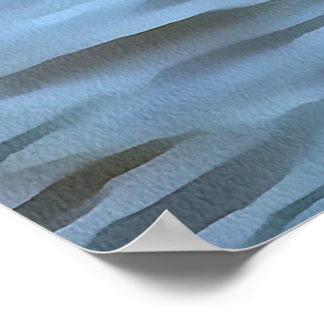 Flamingos Fütternd Zeit Akryllische Malerei Poster (Ecke)