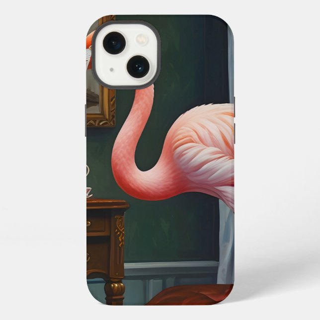 Flamingos gemütliche Ecke iPhone Hülle (Rückseite)
