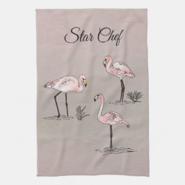 Flamingos Geschirrtuch