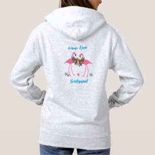 Flamingos Hoodie Personalisiert Bridesmaid Gift