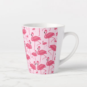 Flamingos im hellrosa Hintergrund Milchtasse