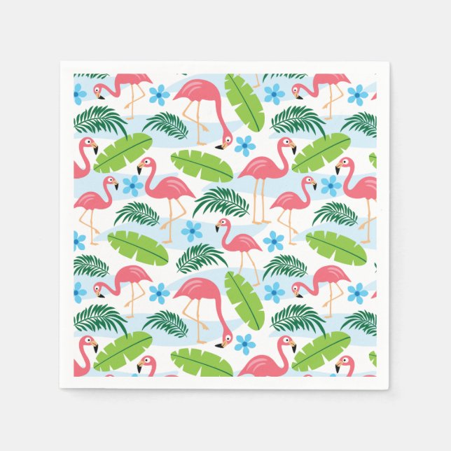 Flamingos im Paradies Napkins Serviette (Vorderseite)