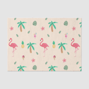 Flamingos im Sommer Seidenpapier